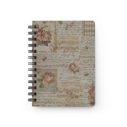 Vintage Floral Spiral Journal, Personalized Writing Notebook, Gift for Writers, Travel Diary, Scrapbook, Vintage Aesthetic